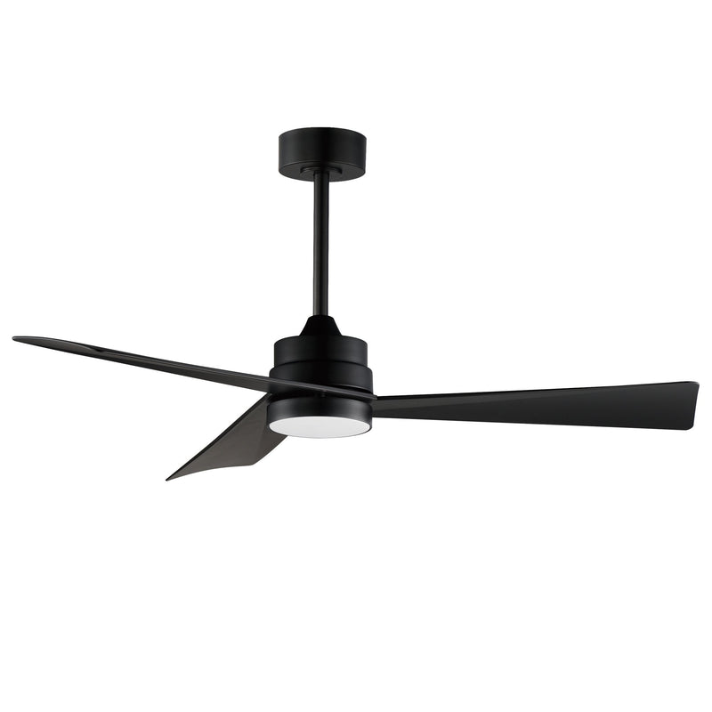 Vortex 52" Outdoor Ceiling Fan with LED Light Kit in Black