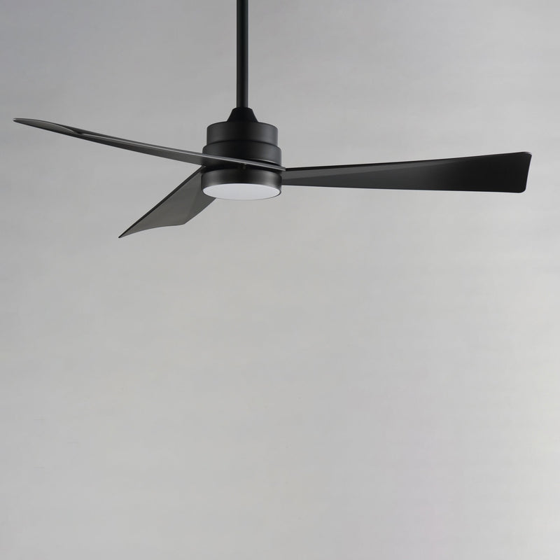 Vortex 52" Outdoor Ceiling Fan with LED Light Kit in Black