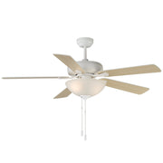 Super-Max 52" Ceiling Fan with 2 Light Kit in Matte White