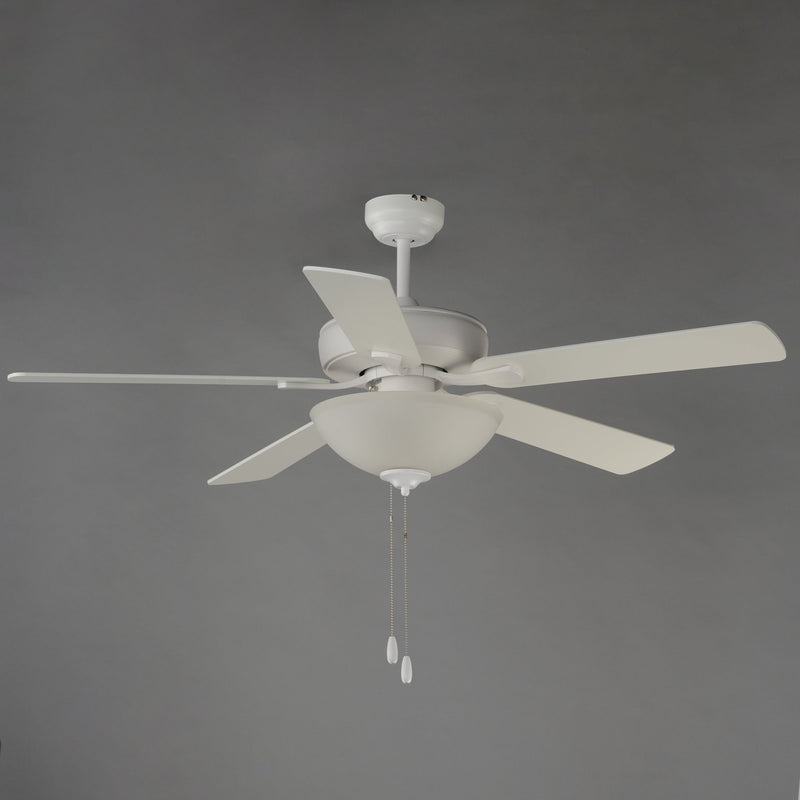 Super-Max 52" Ceiling Fan with 2 Light Kit in Matte White