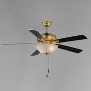 Super-Max 52" Ceiling Fan with 2 Light Kit in Natural Aged Brass