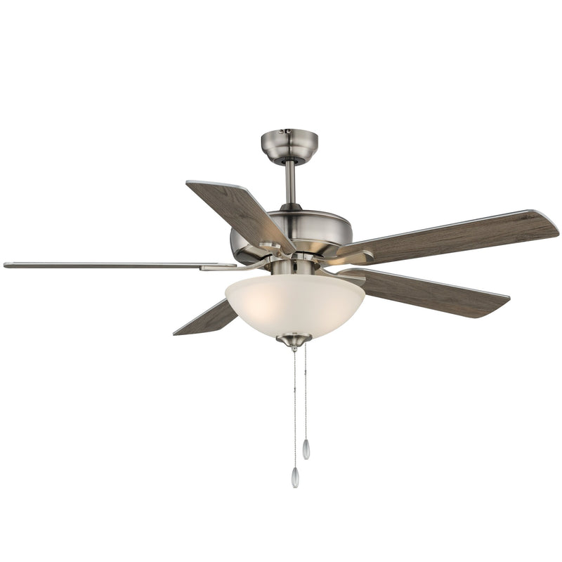 Super-Max 52" Ceiling Fan with 2 Light Kit in Satin Nickel