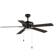 Super-Max 52" Ceiling Fan with LED Light Kit in Black