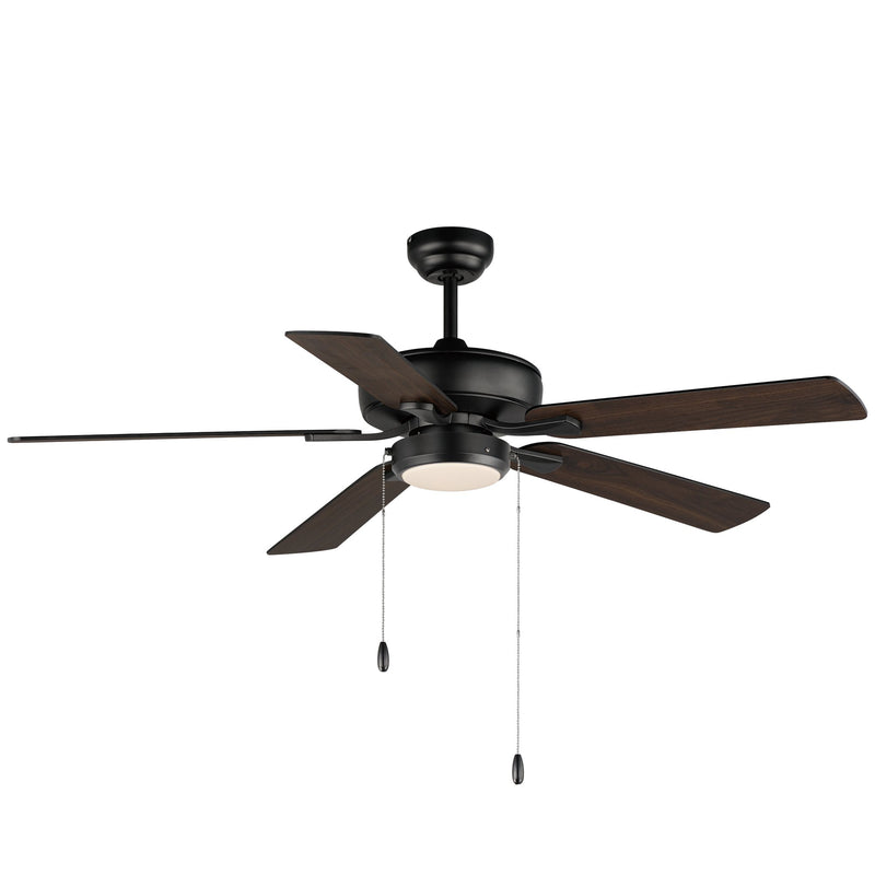 Super-Max 52" Ceiling Fan with LED Light Kit in Black