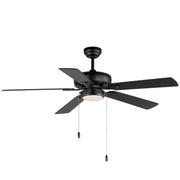 Super-Max 52" Ceiling Fan with LED Light Kit in Black