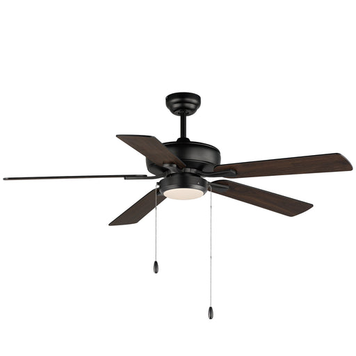 Super-Max 52" Ceiling Fan with LED Light Kit in Black