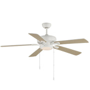 Super-Max 52" Ceiling Fan with LED Light Kit in Matte White
