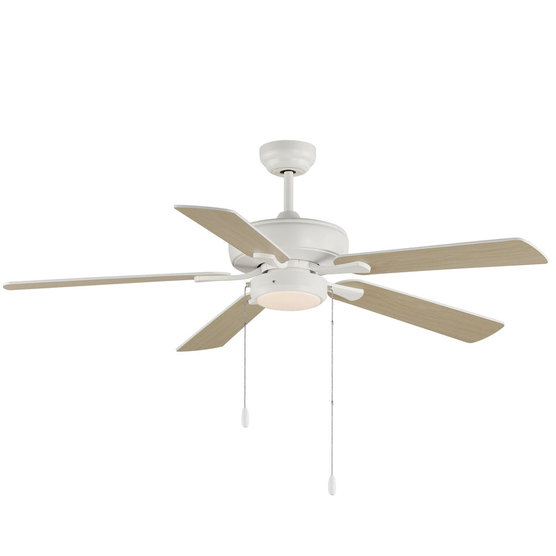 Super-Max 52" Ceiling Fan with LED Light Kit in Matte White