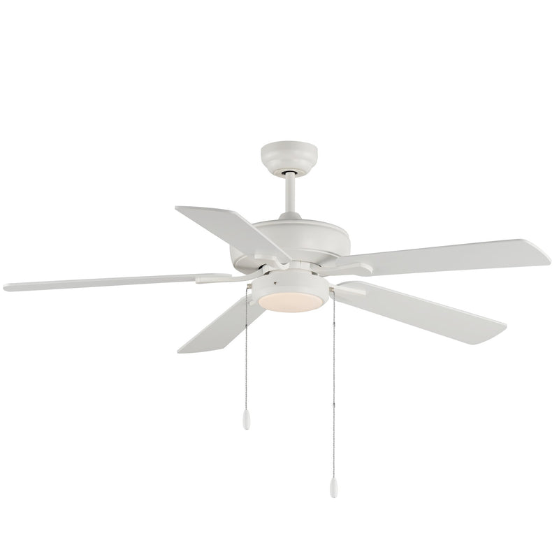 Super-Max 52" Ceiling Fan with LED Light Kit in Matte White