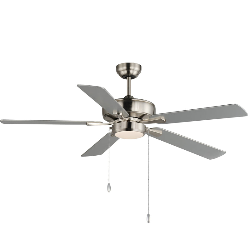 Super-Max 52" Ceiling Fan with LED Light Kit in Satin Nickel