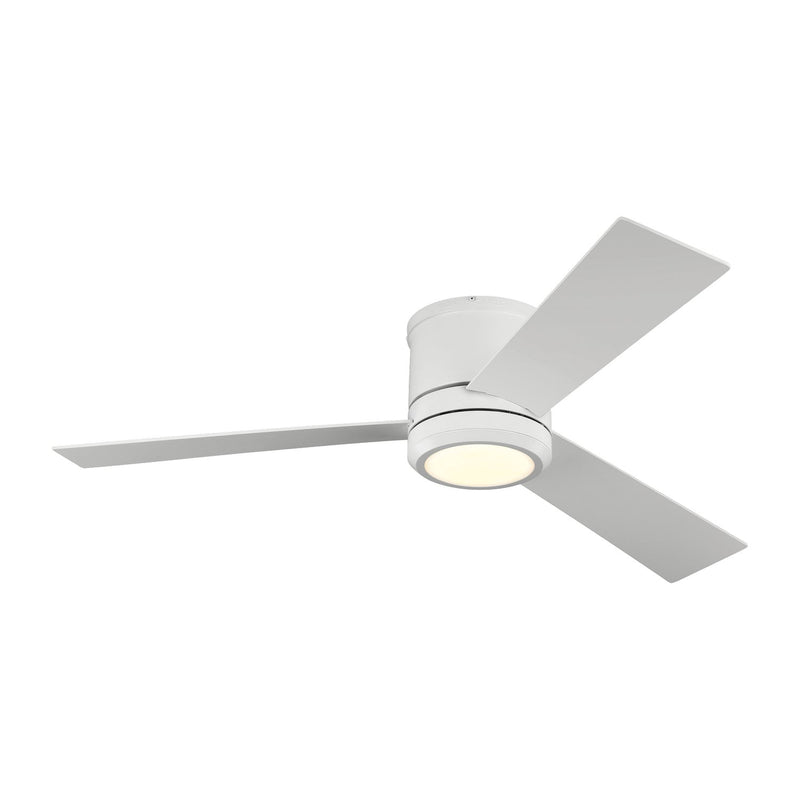 Clarity 56" LED Hugger Ceiling Fan in Matte White