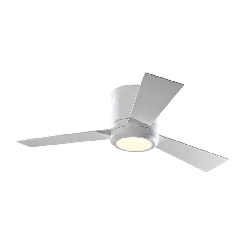 Clarity 42" LED Hugger Ceiling Fan in Matte White