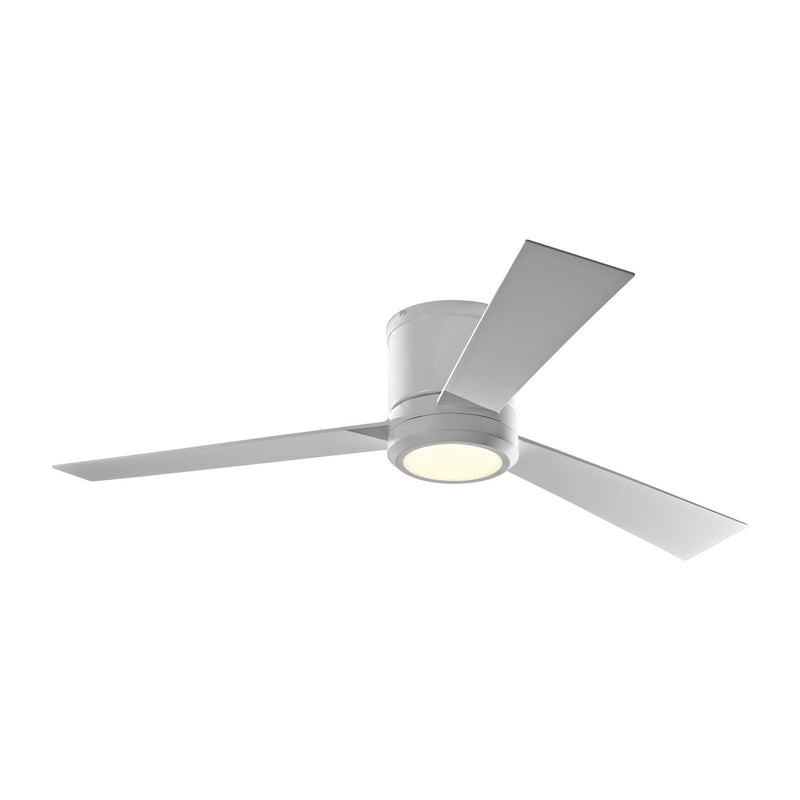 Clarity 52" LED Hugger Ceiling Fan in Matte White