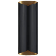 Selfoss Large 4-Light Wall Sconce in Black and Hand-Rubbed Antique Brass