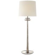 Beaumont Medium Buffet Table Lamp in Burnished Silver Leaf