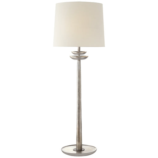 Beaumont Medium Buffet Table Lamp in Burnished Silver Leaf