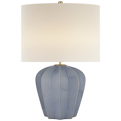 Pierrepont Medium Table Lamp in Polar Blue Crackle