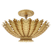 Hampton Mini 3-Light Semi-Flush Mount in Gild