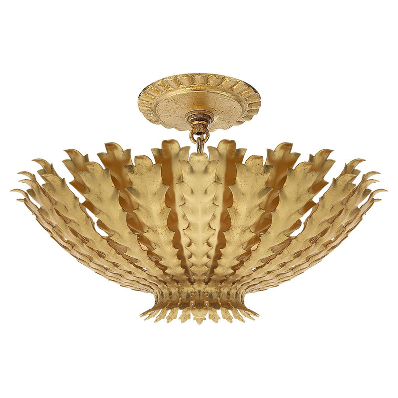 Hampton Mini 3-Light Semi-Flush Mount in Gild