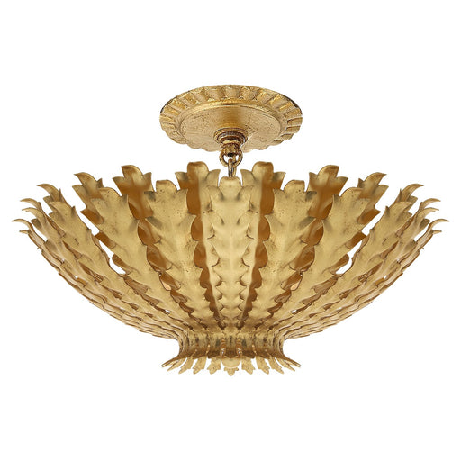 Hampton Mini 3-Light Semi-Flush Mount in Gild