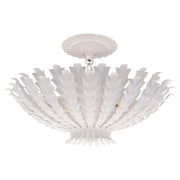 Hampton Mini 3-Light Semi-Flush Mount in Plaster White