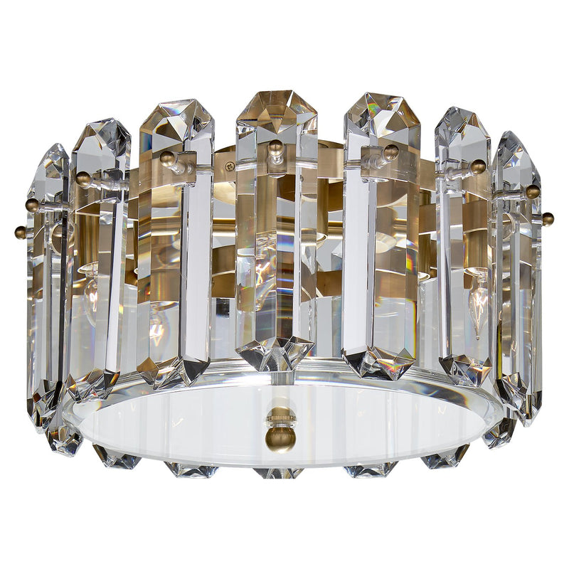 Bonnington Small 4-Light Flush Mount in Hand-Rubbed Antique Brass