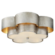 Arabelle Large 4-Light Flush Mount in Burnished Silver Leaf