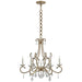 Montmartre Six Light Chandelier in Hand-Rubbed Antique Brass