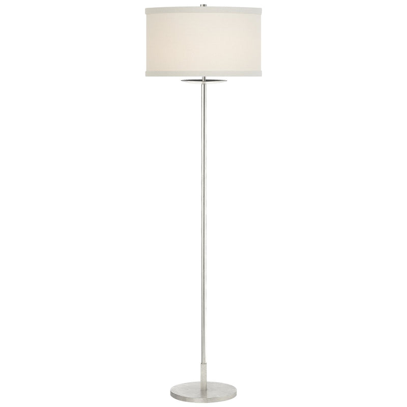 Walker Medium Floor Lamp in Burnished Silver Leaf