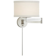 Walker Swing Arm Wall Lamp in Burnished Silver Leaf