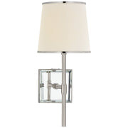 Bradford Medium Bath Sconce in Polished Nickel and Mirror