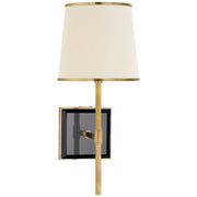 Bradford Medium Bath Sconce in Soft Brass and Black