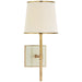 Bradford One Light Wall Sconce in Soft Brass and Cream