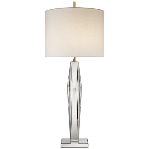Castle Peak Narrow Crystal Table Lamp in Crystal