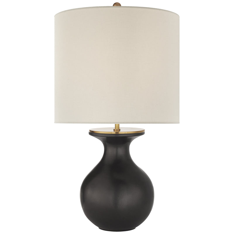 Albie One Light Desk Lamp in Metallic Black
