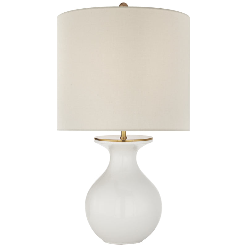 Albie One Light Desk Lamp in New White