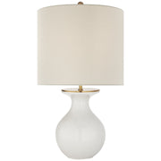 Albie Small Desk Lamp in New White
