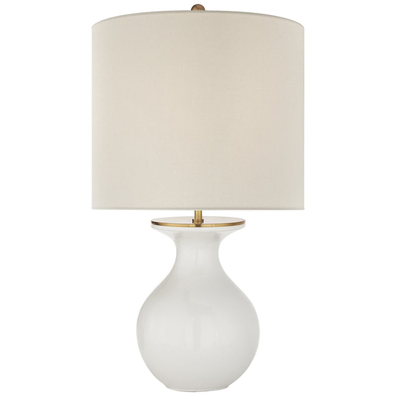 Albie Small Desk Lamp in New White
