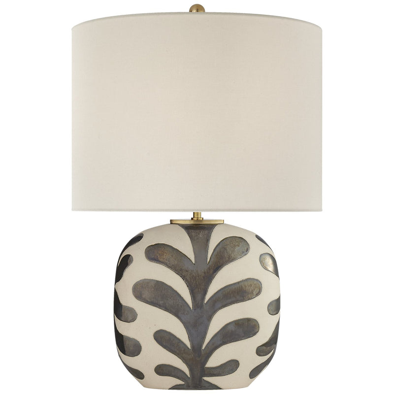 Parkwood Medium Table Lamp in Natural Bisque and Black Pearl