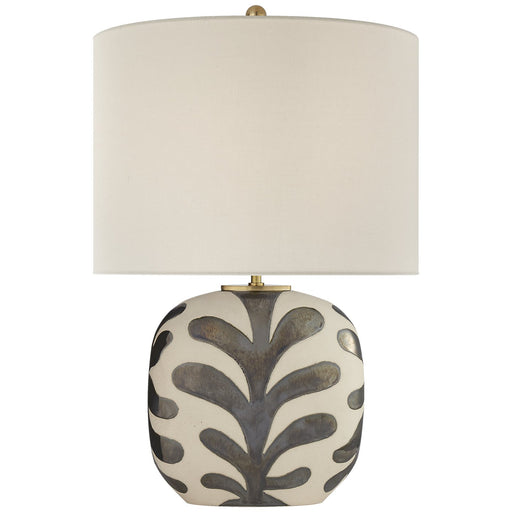 Parkwood Medium Table Lamp in Natural Bisque and Black Pearl