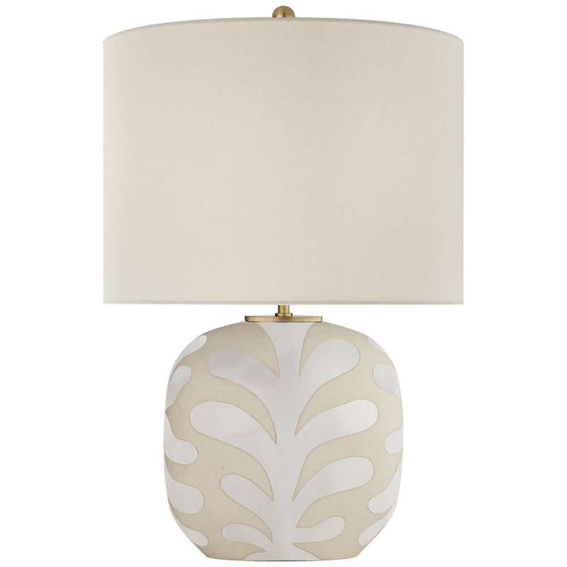 Parkwood Medium Table Lamp in Natural Bisque and New White