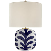 Parkwood Medium Table Lamp in New White and Cobalt