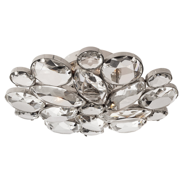 Lloyd Three Light Flush Mount in Polished Nickel