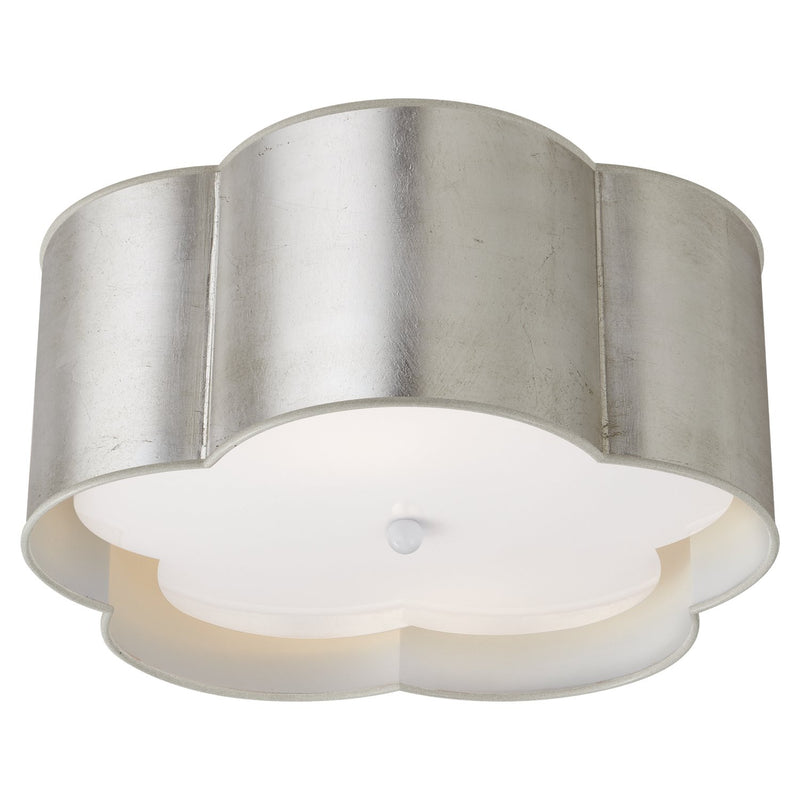 Bryce Medium 2-Light Flush Mount in Burnished Silver Leaf