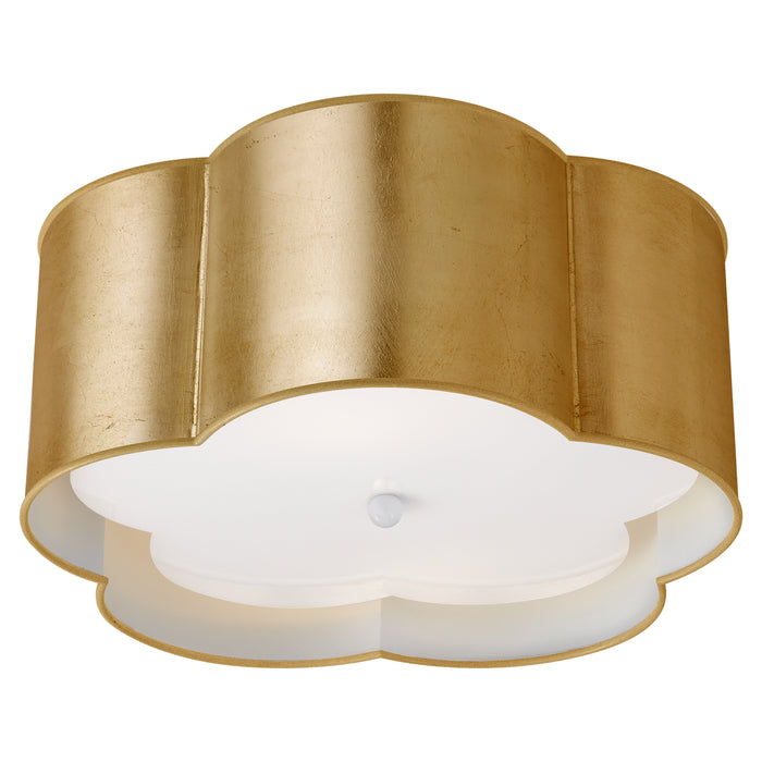 Bryce Two Light Flush Mount in Gild
