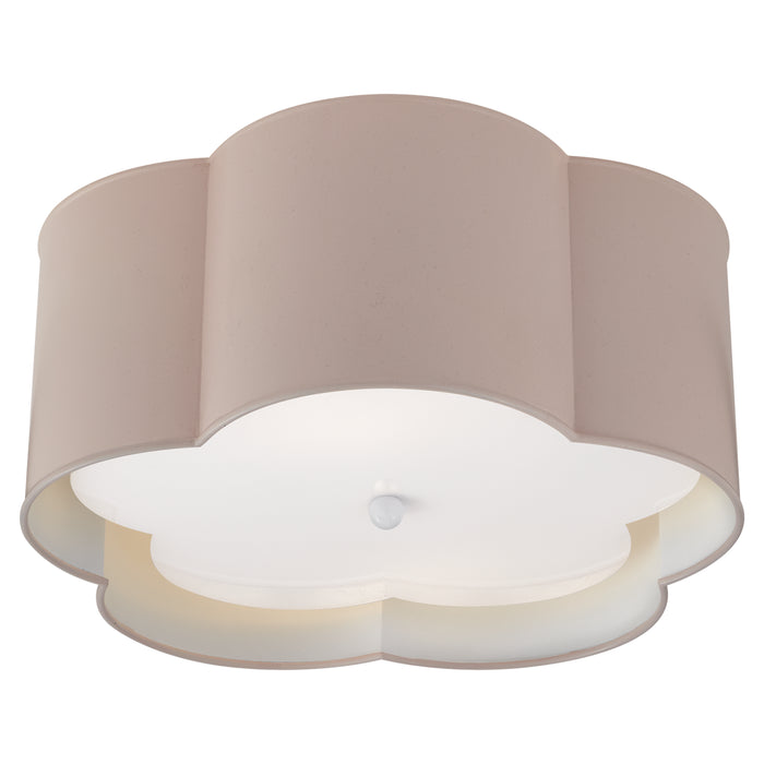 Bryce Two Light Flush Mount in Pink and White