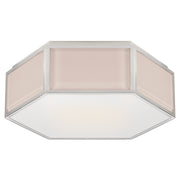 Bradford Two Light Flush Mount in Blush and Polished Nickel