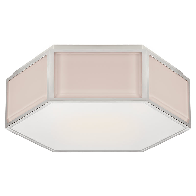 Bradford Two Light Flush Mount in Blush and Polished Nickel