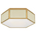 Bradford Two Light Flush Mount in Cream and Soft Brass