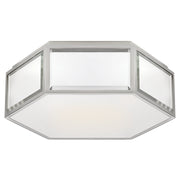 Bradford Two Light Flush Mount in Mirror and Polished Nickel